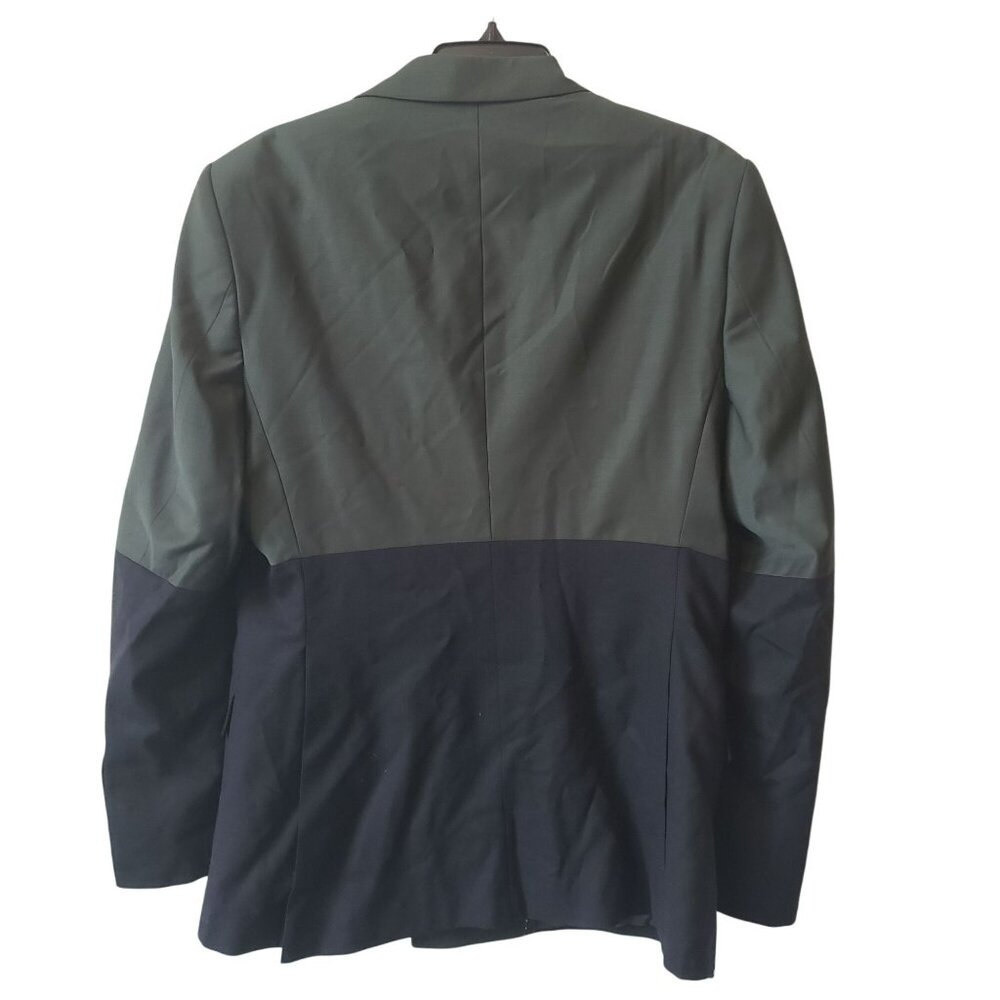 NEW Grogo Black Dark Green Wool Double Breasted Mens Suit Jacket EU 46 - Picture 3 of 15